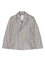 Eleventy Kids blazer croisé à fines rayures - Gris - thumbnail