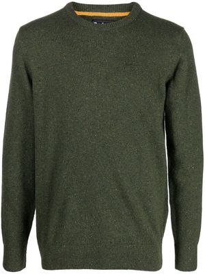 Barbour pull en maille fine à bords nervurés - Vert