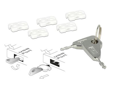 DeLOCK USB Port Blocker voor USB-A female insteekslot