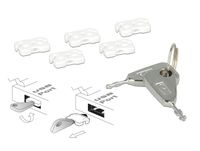 Delock 20648 USB-A-poortslot Set van 5 stuks Wit Incl. 2 sleutels - thumbnail