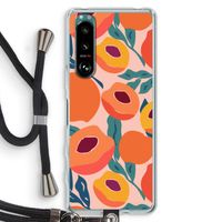 Perzik: Sony Xperia 5 III Transparant Hoesje met koord