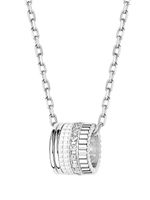 Boucheron collier Quatre Double White Edition en or blanc 18ct serti de diamants - Argent - thumbnail