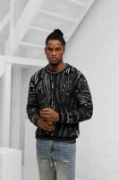 Carlo Colucci C12508 201 Sweater Heren Zwart - Maat L - Kleur: DonkergrijsWitZwart | Soccerfanshop