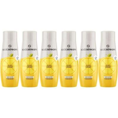 SODASTREAM Concentrates - Pak van 6 suikervrije citroenconcentraten - Tot 54 liter dranken - 440 ml