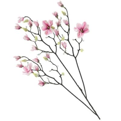 Kunstbloem Magnolia tak Osaka - 123 cm - roze - Kunst zijdebloemen
