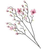 Kunstbloem Magnolia tak Osaka - 123 cm - roze - Kunst zijdebloemen