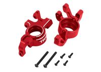 Traxxas - Steering blocks, 6061-T6 aluminum (red-anodized), left & right (TRX-7836-RED)