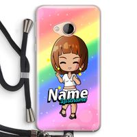 Chibi Maker vrouw: HTC U Play Transparant Hoesje met koord