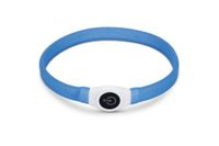 Beeztees safety gear glowy - halsband hond - blauw - 65x2,5 cm