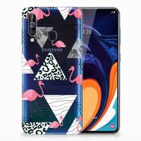 Samsung Galaxy A60 | TPU Hoesje | Flamingo Triangle