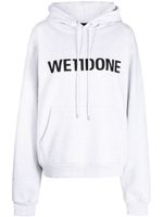 We11done hoodie à logo imprimé - Gris