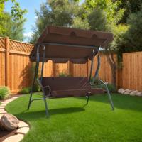VidaXL Schommelbank 170x110x153 cm koffiekleurig