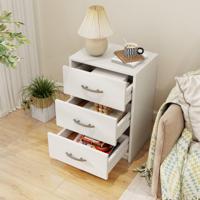 Nachtkastje met 3 Laden Nachtkastje voor Boxspringbed Bijzettafel Banktafel Ladekast voor Slaapkamer Woonkamer 38,5 x 28 x 54 cm