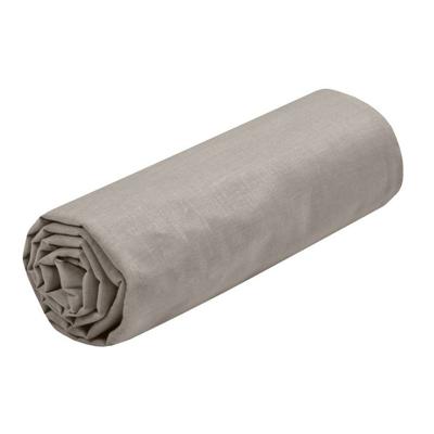 Hoeslaken Eden - twijfelaar - 140 x 190/200 cm - taupe - hotelkwaliteit - katoen - 30 cm matrasdikte