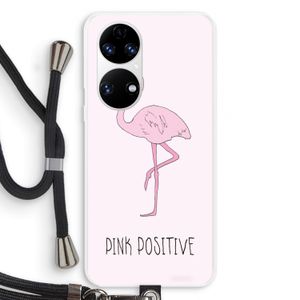 Pink positive: Huawei P50 Transparant Hoesje met koord