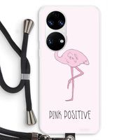 Pink positive: Huawei P50 Transparant Hoesje met koord