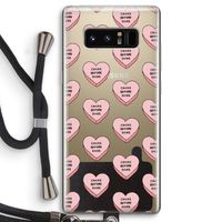 Chicks before dicks: Samsung Galaxy Note 8 Transparant Hoesje met koord