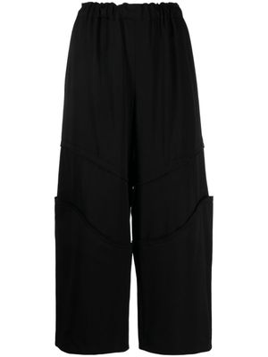 Comme Des Garçons pantalon court à taille élastiquée - Noir