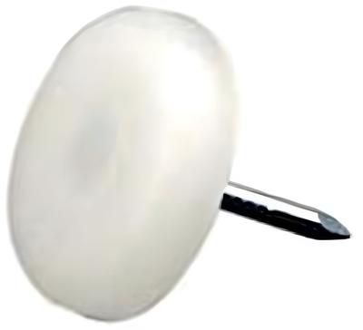 Meubelglijder nylon wit 25mm 12st - Deltafix
