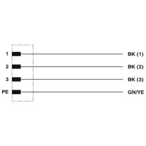 Phoenix Contact 1408841 Sensor/actuator connector, geassembleerd Aantal polen (sensoren): 4 5.00 m 1 stuk(s)