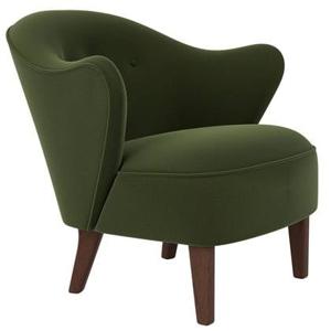 Audo Copenhagen Ingeborg fauteuil donker eiken Grand Mohair 8205