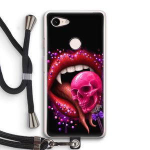 Dodelijk zoet: Pixel 3 Transparant Hoesje met koord