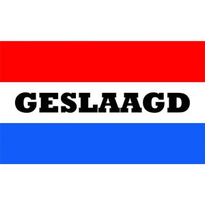 Geslaagd vlag met Nederlandse kleuren 150 x 90 cm