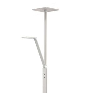 Highlight Vloerlamp Stockholm mat chroom vierkant met arm