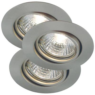Inbouwspot zilver rond Nordlux &apos;Triton&apos; GU10 spot staal