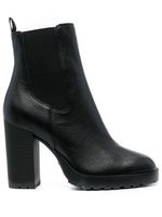 Hogan bottines en cuir à empiècements élastiqués - Noir - thumbnail