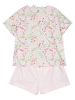 Il Gufo ensemble short-haut à fleurs - Rose