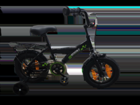 Bikefun Kinderfiets boost 12 inch - met zijwieltjes en remnaaf - zwart