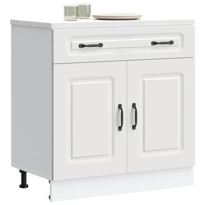 Keuken onderkast Kalmar bewerkt hout wit