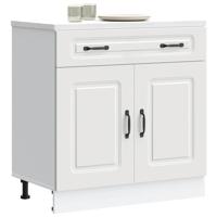 Keuken onderkast Kalmar bewerkt hout wit