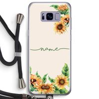 Zonnebloemen: Samsung Galaxy S8 Plus Transparant Hoesje met koord