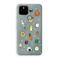 Happy bento friends: Google Pixel 5 Transparant Hoesje