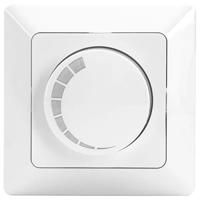 LED Dimmer - Aigi - Inbouw - Enkel Knop - 3-60W - Incl. Afdekraam - Wit