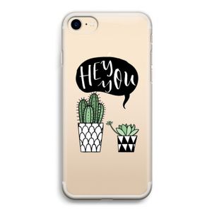 Hey you cactus: iPhone 7 Transparant Hoesje