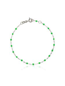 Gigi Clozeau bracelet en or blanc 18ct et perles - Vert