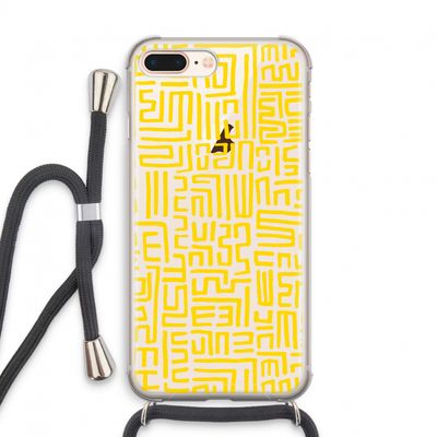 Majorelle Blue Print: iPhone 7 PLUS Transparant Hoesje met koord
