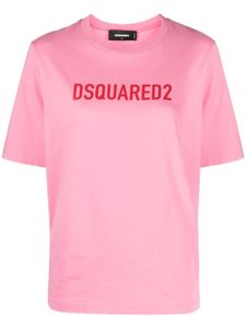 DSQUARED2 t-shirt en coton à logo imprimé - Rose