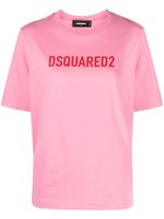 DSQUARED2 t-shirt en coton à logo imprimé - Rose - thumbnail