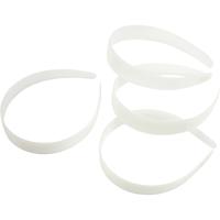 Creativ Company Haarbanden, b: 25 mm, wit, 5 stuk/ 1 doos Creativ Company Haarbanden, b: 25 mm, wit, 5 stuk/ 1 doos