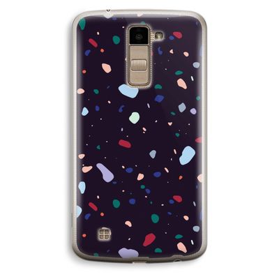 Dark Rounded Terrazzo: LG K10 (2016) Transparant Hoesje