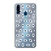 Eyes pattern: Samsung Galaxy A20s Transparant Hoesje