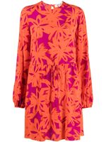 DVF Diane von Furstenberg robe courte Sidney à fleurs - Orange