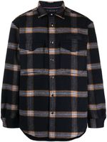 Tommy Hilfiger brushed-effect check-pattern overshirt - Bleu - thumbnail