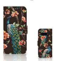 Samsung Galaxy S10 Plus | Telefoonhoesje | Met pasjeshouder | Pauw met Bloemen