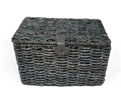 Bakkersmand blauwgrijs medium 40x26x25 met deksel