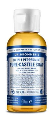 Dr Bronners Liquid soap peppermint 60 Milliliter